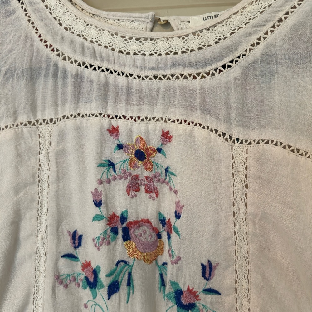 Embroidered mini dress